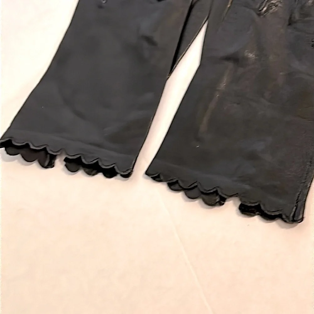 Vintage Miss Aris Charcoal Leather Gloves size 6
